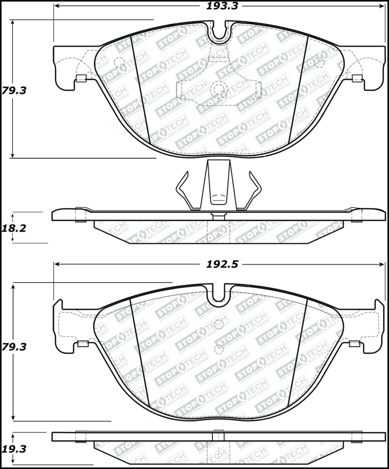 BMW 535i Brake Pads - Front - Stoptech - Street Select - `11-`13 BMW 535i Brake Pads - Front - Stoptech - Street Select - `11-`13