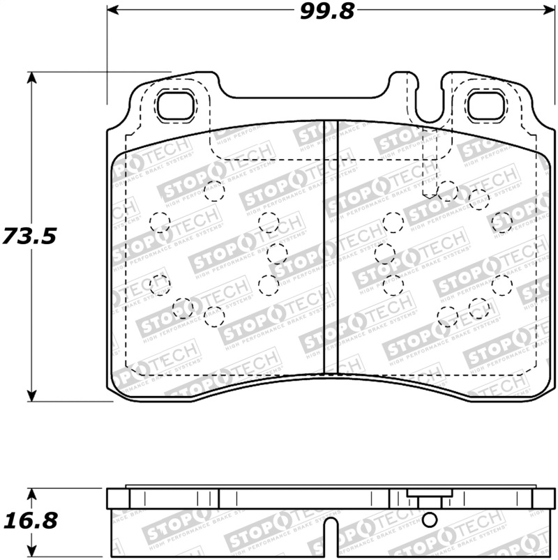 Mercedes-Benz SL600 Brake Pads - Front - Stoptech - Street - `94-`02