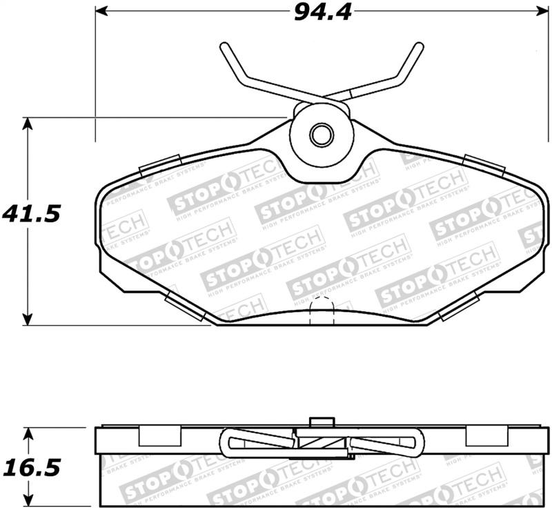 Lincoln Continental Brake Pads - Rear - Stoptech - Street - `93-`02 Lincoln Continental Brake Pads - Rear - Stoptech - Street - `93-`02