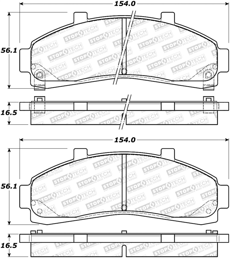 Mazda B2500 Brake Pads - Stoptech - Street - `98-`01