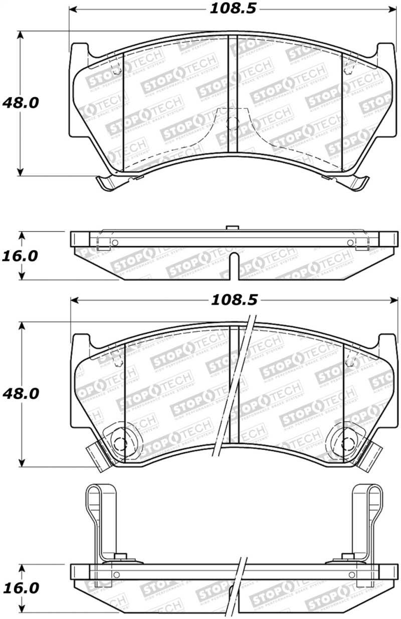 Nissan Lucino Brake Pads - Stoptech - Street - `96-`00