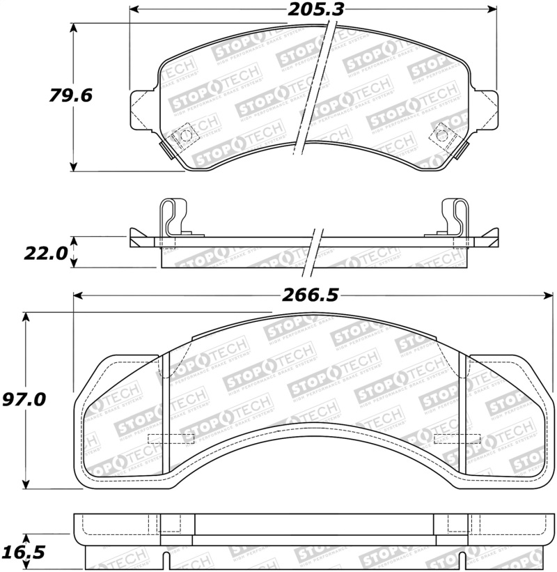 GMC C3500HD Brake Pads - Stoptech - Street - `94-`02