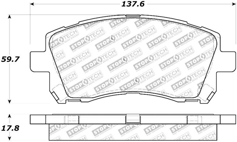 Subaru Forester Brake Pads - Front - Stoptech - Street Touring - `98-`02