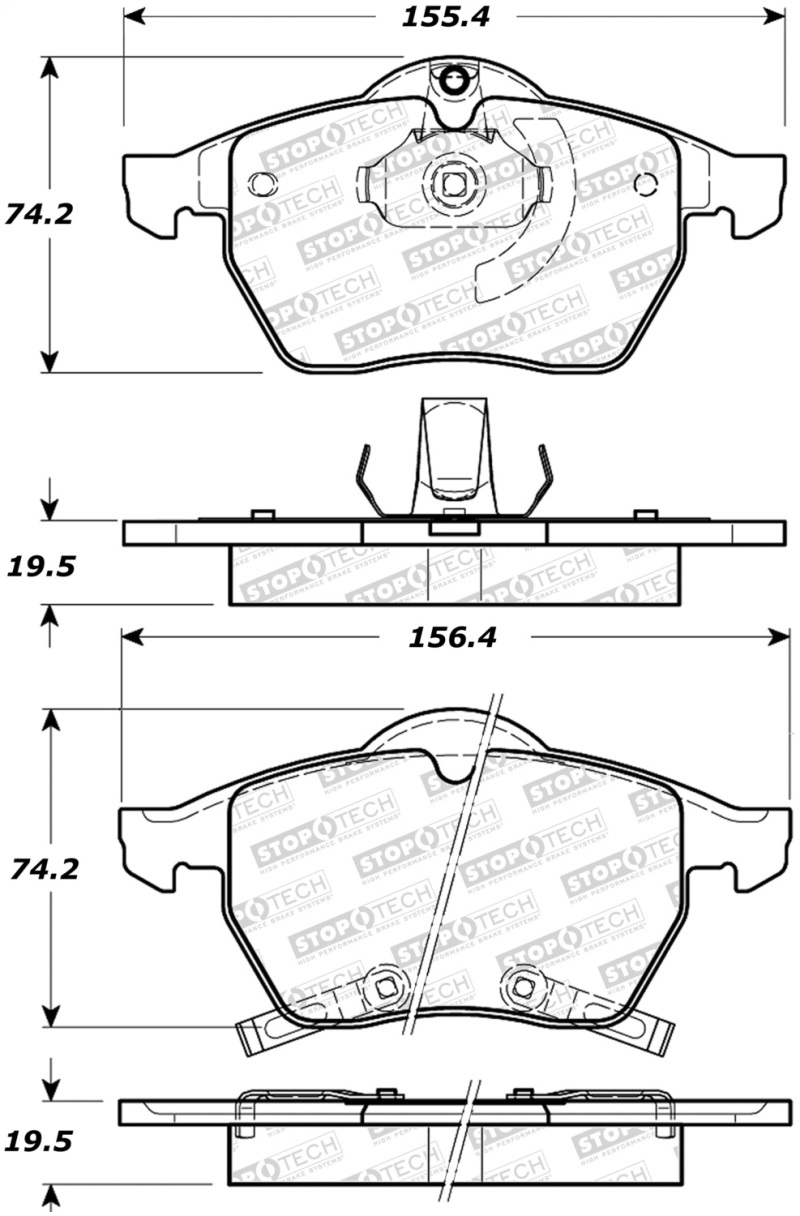 Audi S3 Brake Pads - Stoptech - Street - 2000
