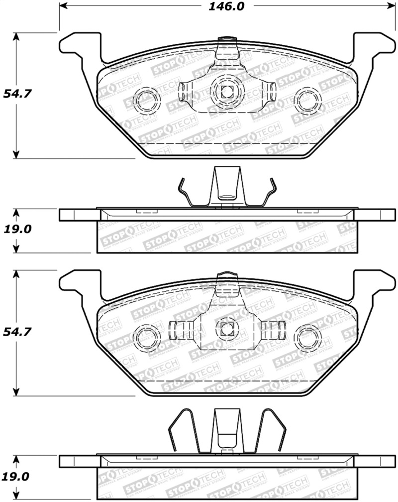 Volkswagen Saveiro Brake Pads - Stoptech - Street - `18-`19
