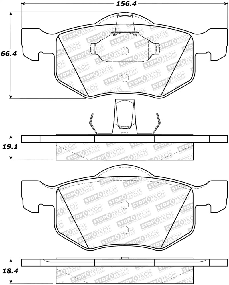 Mazda Tribute Brake Pads - Stoptech - Street - `01-`06 Mazda Tribute Brake Pads - Stoptech - Street - `01-`06