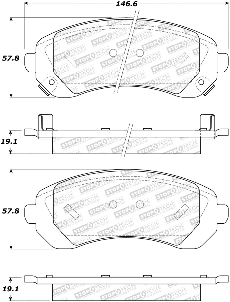 Chevrolet Venture Brake Pads - Stoptech - Street - `02-`04 Chevrolet Venture Brake Pads - Stoptech - Street - `02-`04