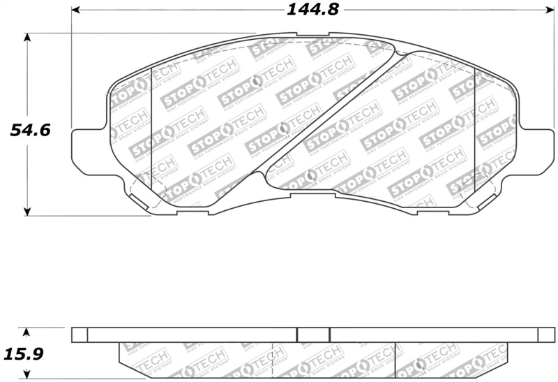 Jeep Compass Brake Pads - Front - Stoptech - Street Touring - `07-`17