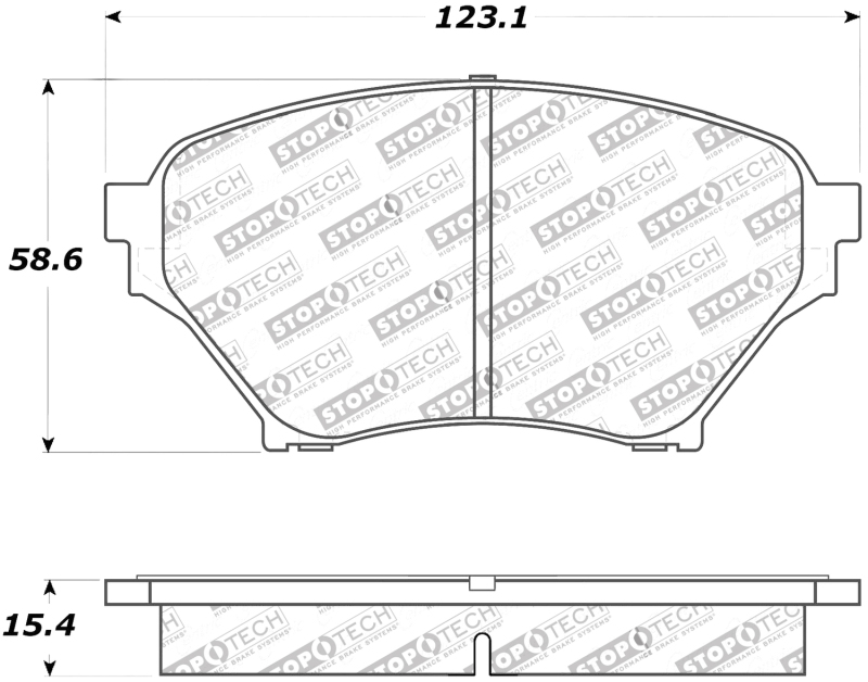 Mazda Miata Brake Pads - Front - Stoptech - Street Touring - `01-`05