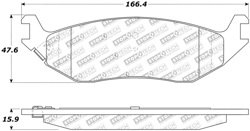 Ram Ram Brake Pads - Rear - Stoptech - Street Performance - `12-`14