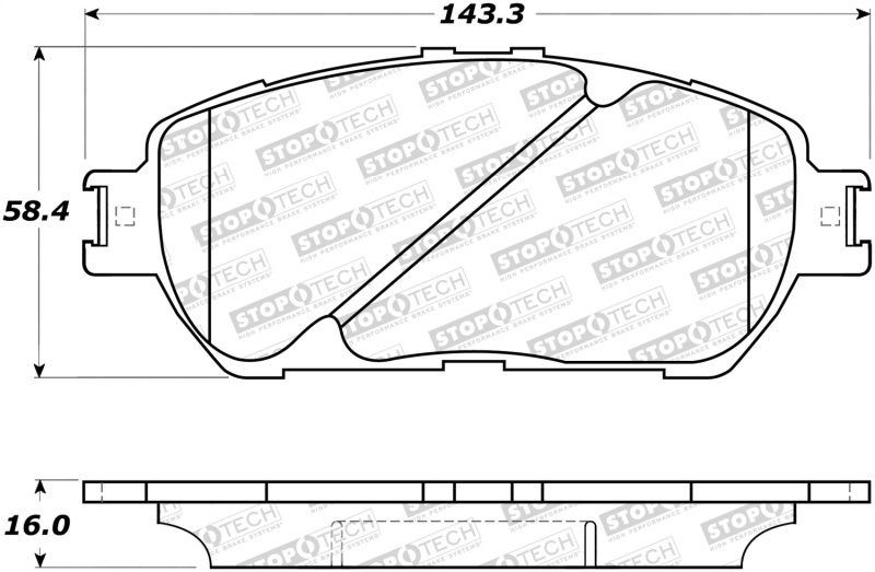 Toyota Camry Brake Pads - Stoptech - Street - `05-`06