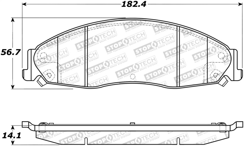 Cadillac CTS Brake Pads - Stoptech - Street Brake Pads - `03-`07 Cadillac CTS Brake Pads - Stoptech - Street Brake Pads - `03-`07