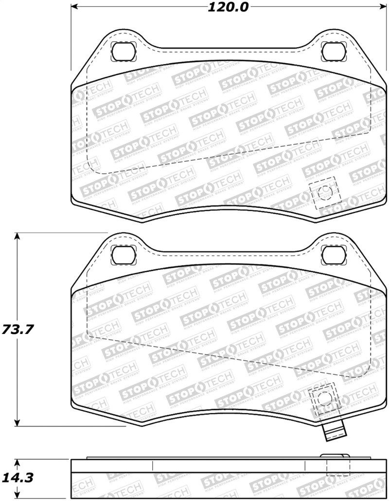 Nissan Sentra Brake Pads - Stoptech - Street - `04-`06