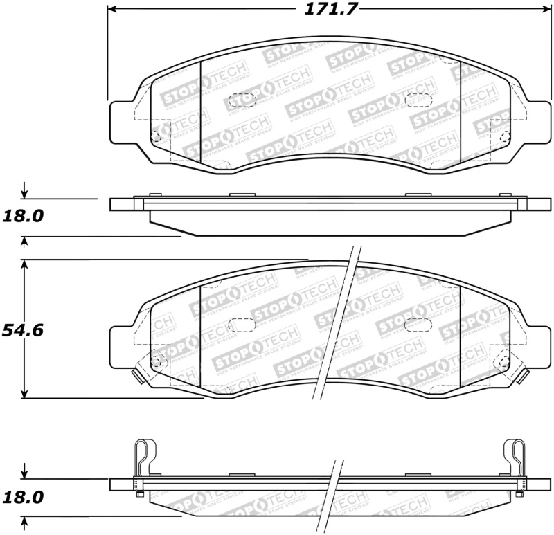 Dodge Dakota Brake Pads - Stoptech - Street - `03-`04 Dodge Dakota Brake Pads - Stoptech - Street - `03-`04