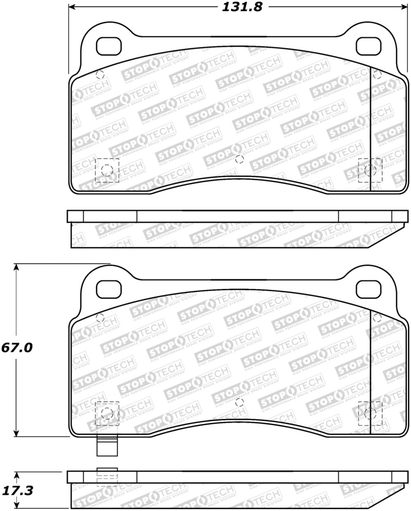 Dodge Viper Brake Pads - Stoptech - Street - `03-`17