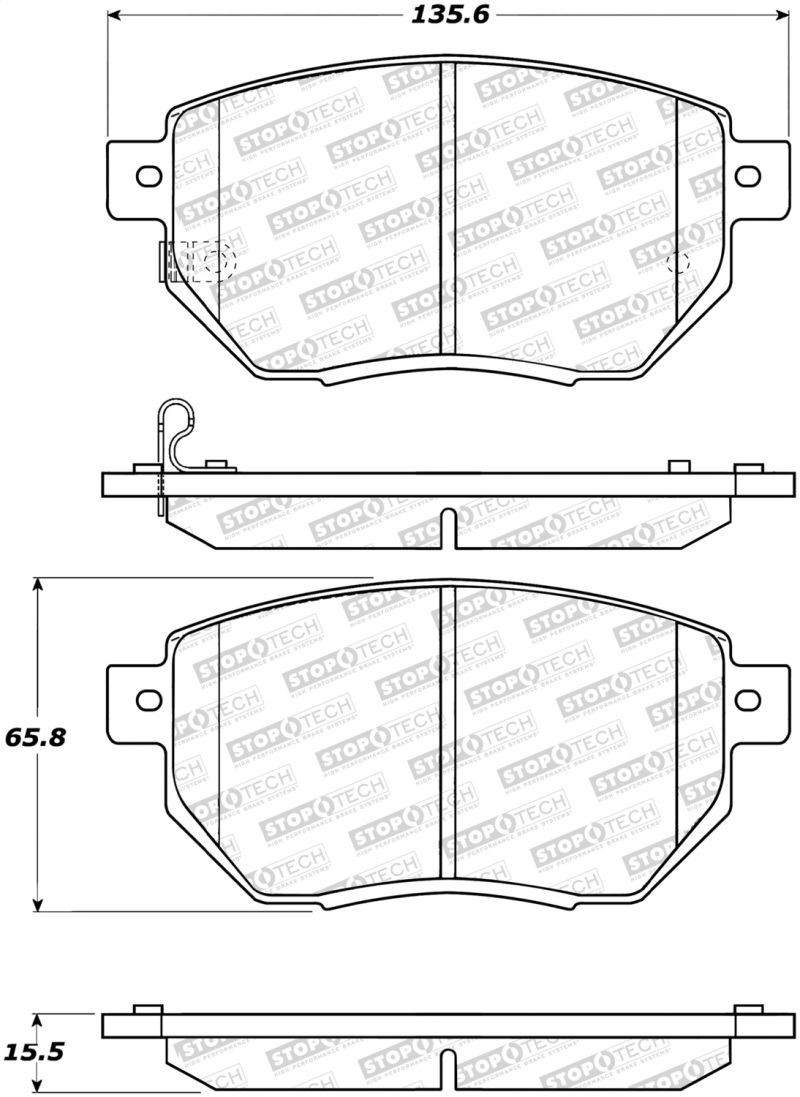 Infiniti FX35 Brake Pads - Stoptech - Street - 2004 Infiniti FX35 Brake Pads - Stoptech - Street - 2004