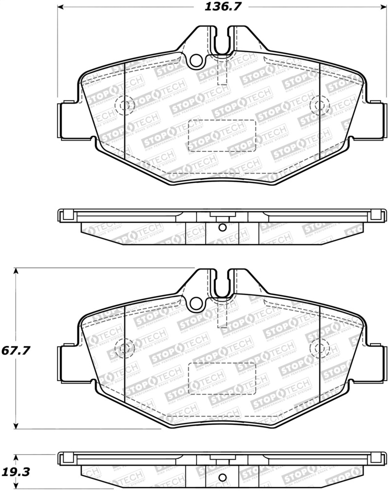 Mercedes-Benz E320 Brake Pads - Stoptech - Street - `03-`09