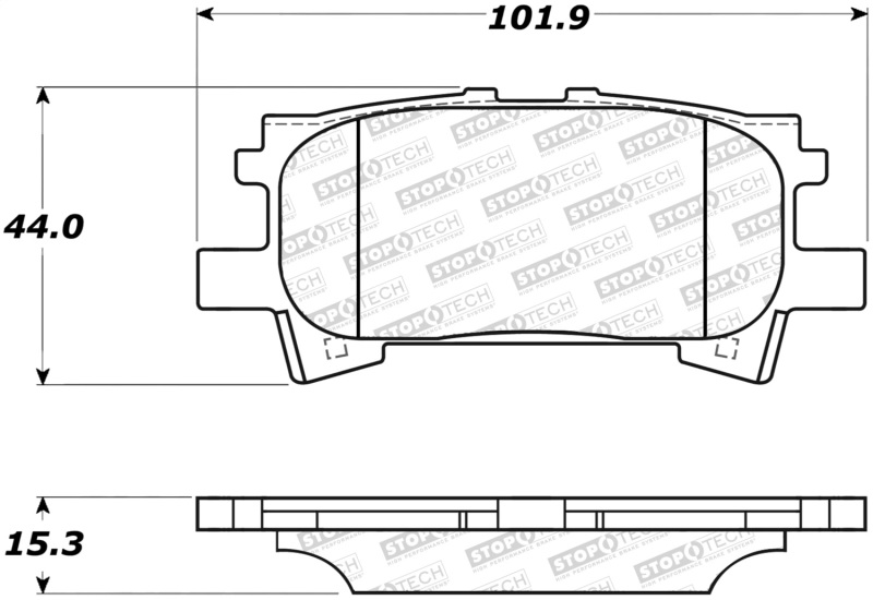 Lexus RX350 Brake Pads - Stoptech - Street with Shims and Hardware - `07-`09 Lexus RX350 Brake Pads - Stoptech - Street with Shims and Hardware - `07-`09