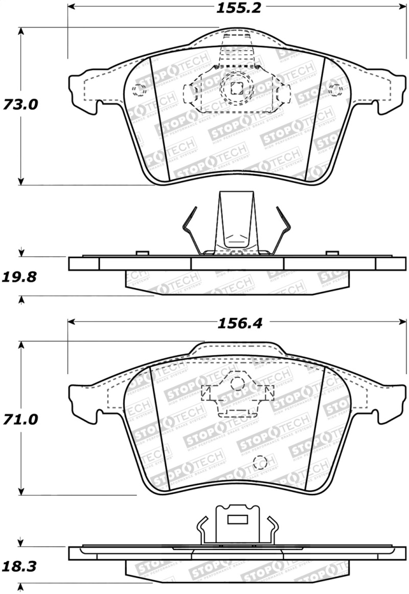 Volvo XC90 Brake Pads - Stoptech - Street - `03-`14