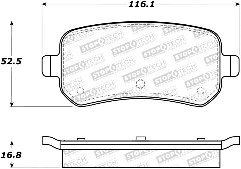 Dodge Grand Caravan Brake Pads - Stoptech - Street - `08-`12 Dodge Grand Caravan Brake Pads - Stoptech - Street - `08-`12