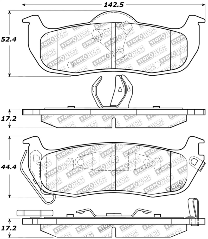 Nissan Armada Brake Pads - Rear - Stoptech - Street Touring - `04-`18