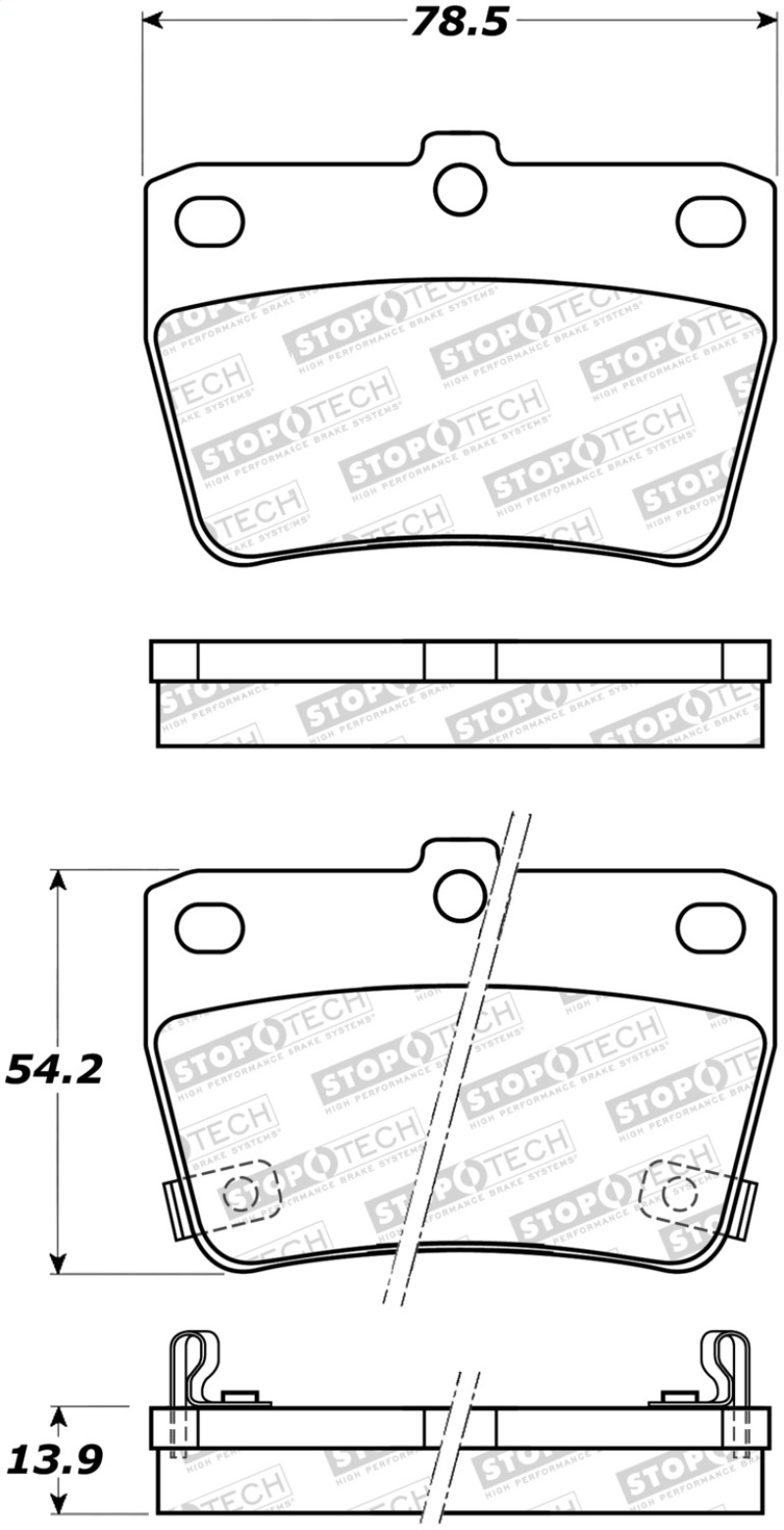 Toyota RAV4 Brake Pads - Stoptech - Street - `04-`05
