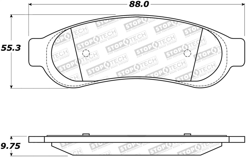 Ford F-350 Super Duty Street Brake Pads - Stoptech - StopTech with Shims and Hardware - `05-`10 Ford F-350 Super Duty Street Brake Pads - Stoptech - StopTech with Shims and Hardware - `05-`10