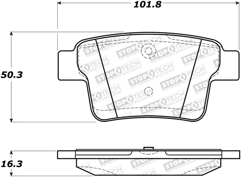 Ford Taurus Brake Pads - Stoptech - ST Street - `08-`09 Ford Taurus Brake Pads - Stoptech - ST Street - `08-`09