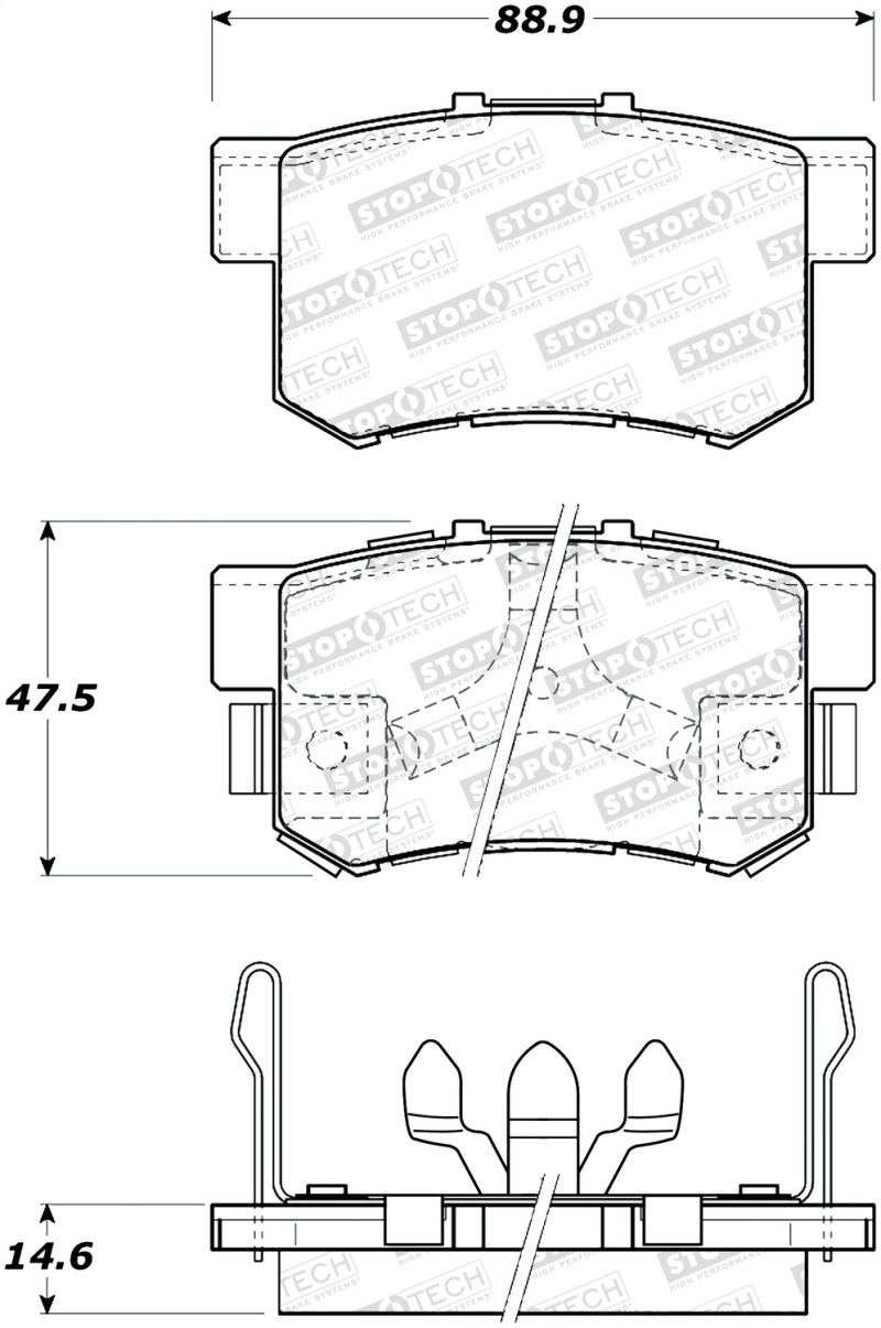 Honda City Brake Pads - Rear - Stoptech - Street - 2015 Honda City Brake Pads - Rear - Stoptech - Street - 2015