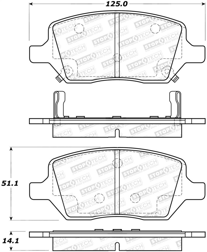 Chevrolet Uplander Brake Pads - Stoptech - Street - `05-`09 Chevrolet Uplander Brake Pads - Stoptech - Street - `05-`09