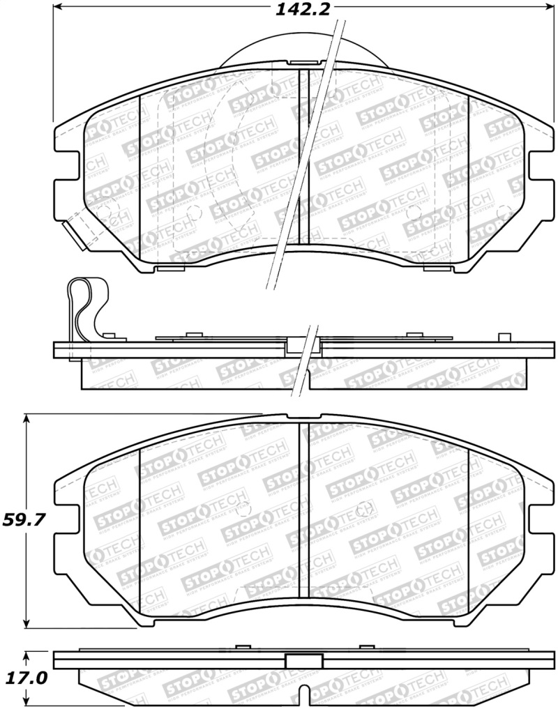 Hyundai Tiburon Brake Pads - Stoptech - Street - `04-`08 Hyundai Tiburon Brake Pads - Stoptech - Street - `04-`08