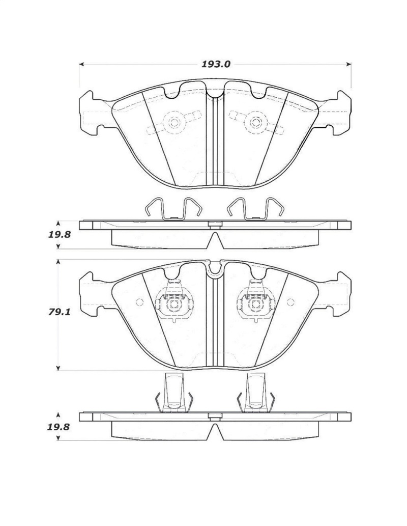 BMW M6 Brake Pads - Front - Stoptech - Street Touring - `06-`11 BMW M6 Brake Pads - Front - Stoptech - Street Touring - `06-`11
