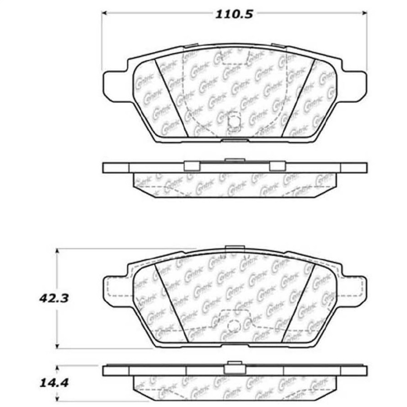 Lincoln MKZ Brake Pads - Rear - Stoptech - Street Touring - `07-`12