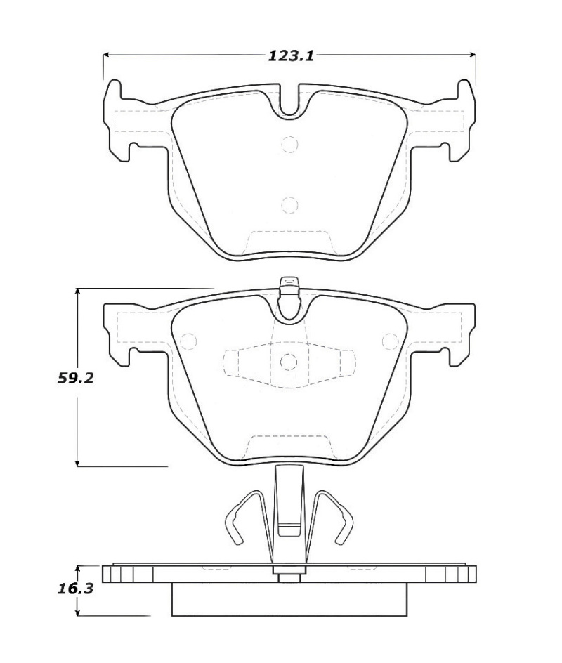 BMW 335i Brake Pads - Rear - Stoptech - Street Touring - `07-`13