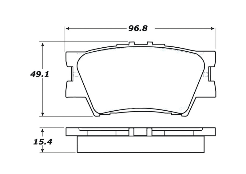 Lexus HS250h Brake Pads - Rear - Stoptech - Street Touring - 2010