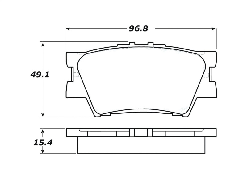 Toyota Camry Brake Pads - Rear - Stoptech - Street Touring - `07-`19