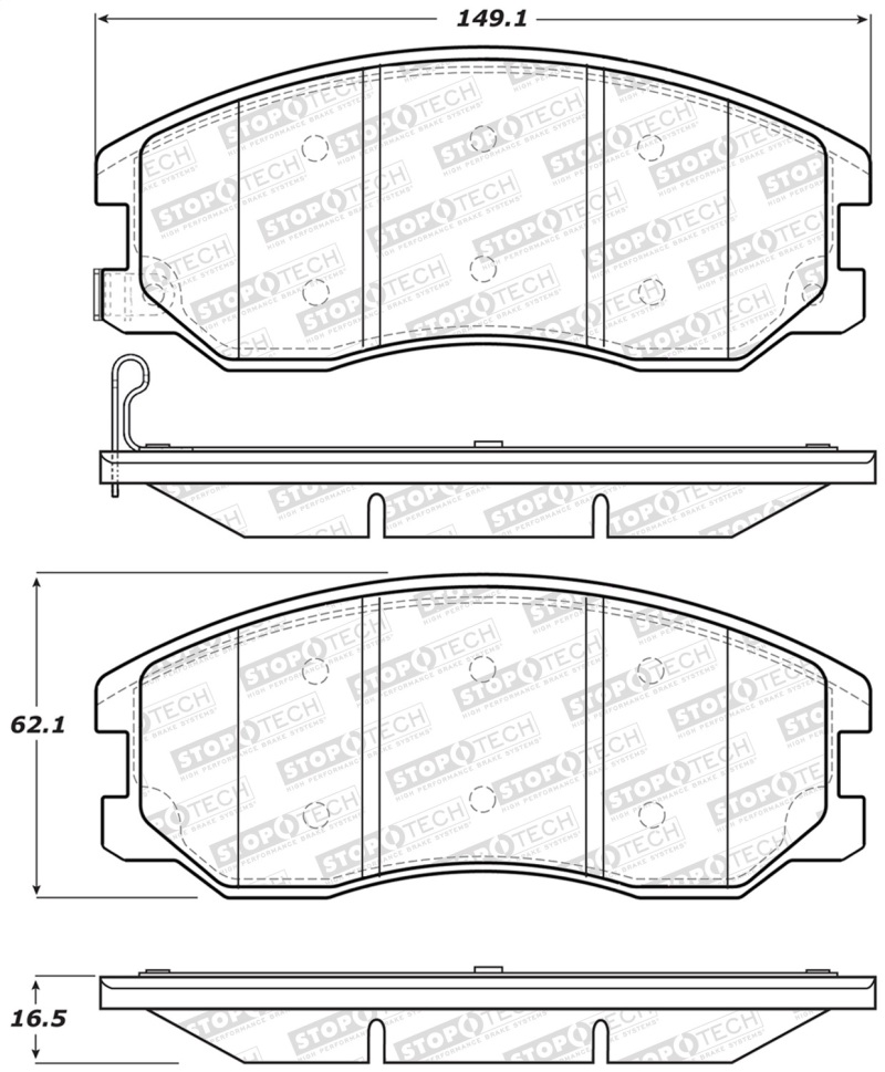 Chevrolet Captiva Sport Brake Pads - Stoptech - Street - `08-`15
