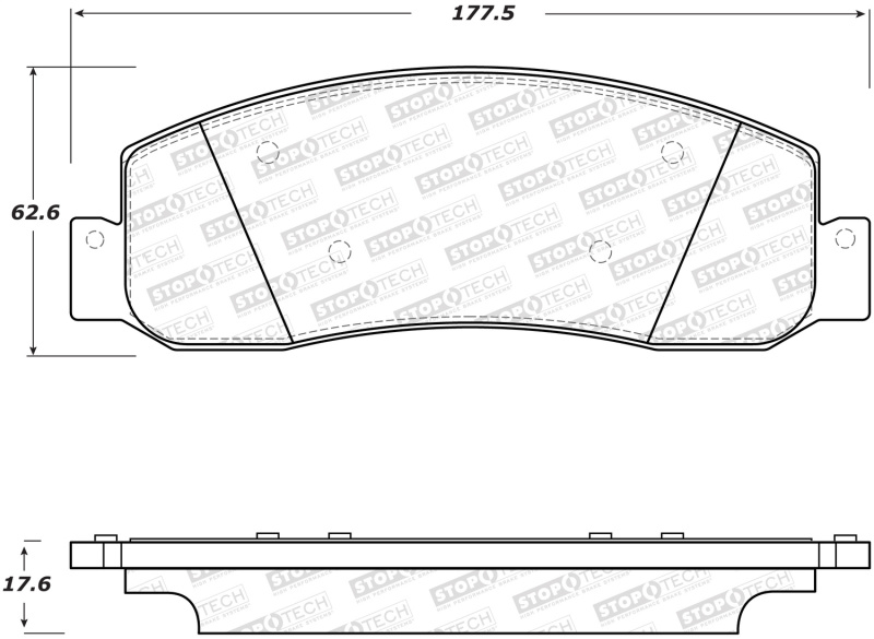 Ford F-250 Super Duty Brake Pads - Rear - Stoptech - Street - `10-`13