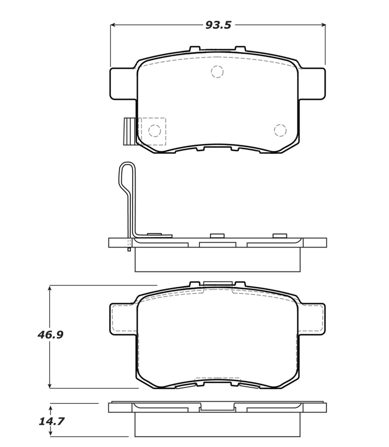 Honda Accord Brake Pads - Stoptech - Street - `08-`10
