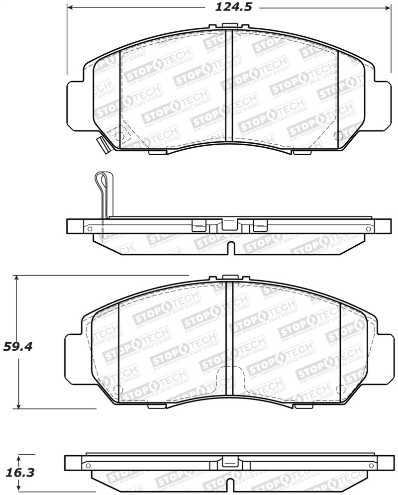 Honda BR-V Brake Pads - Rear - Stoptech - Street - `18-`20