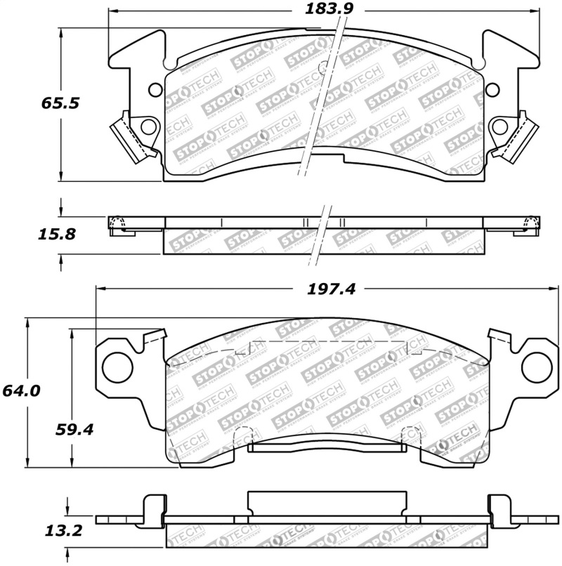 Chevrolet Astro Brake Pads - Front - Stoptech - Sport - `85-`02 Chevrolet Astro Brake Pads - Front - Stoptech - Sport - `85-`02