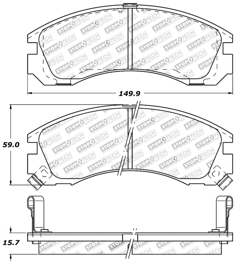 Mitsubishi Montero Brake Pads - Stoptech - ST Sport - `92-`00