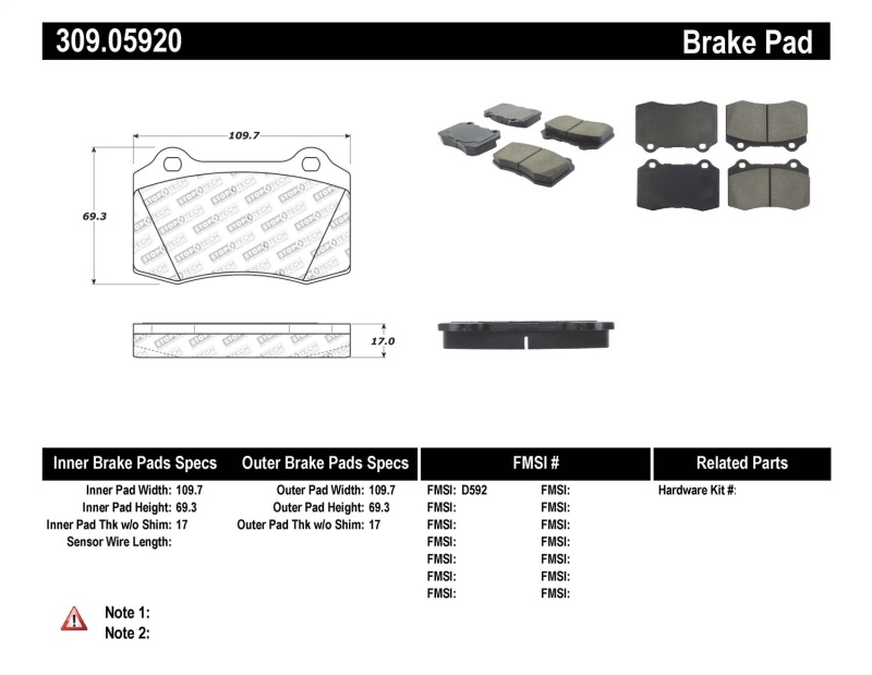 Ferrari F430 Brake Pads - Stoptech - Sport - 2006