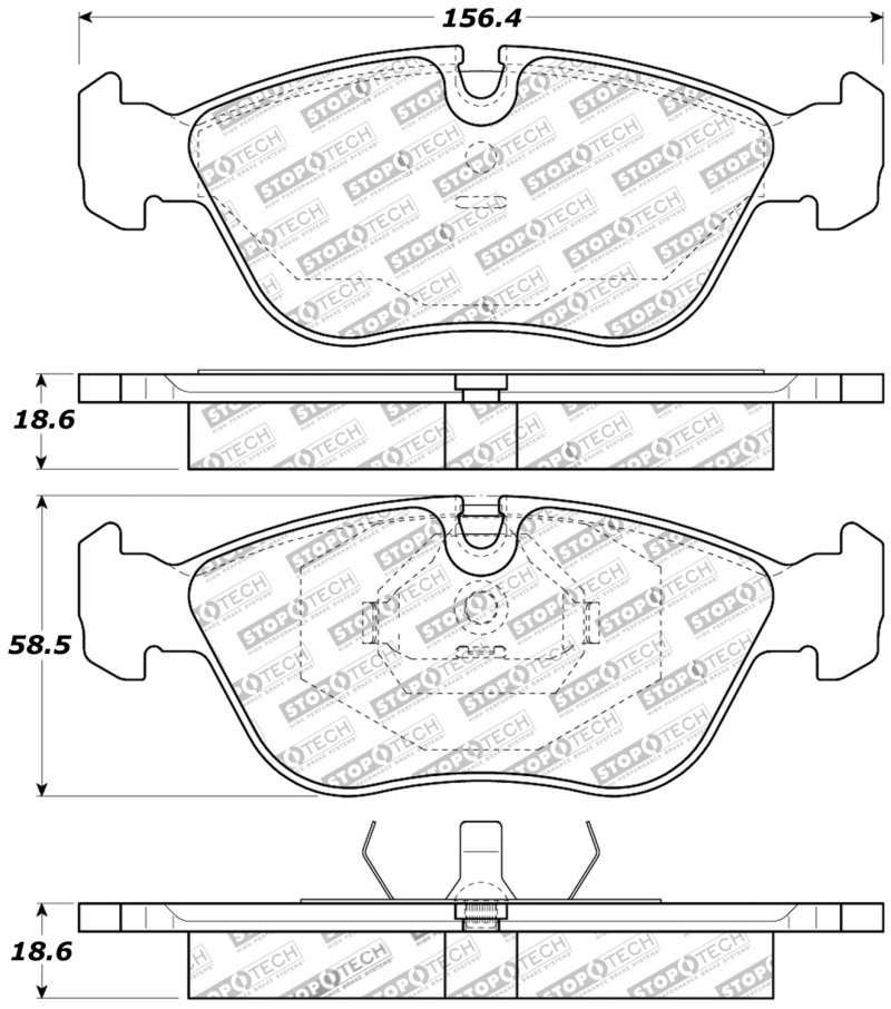 Volvo V70 Brake Pads - Front - Stoptech - Sport - `98-`00