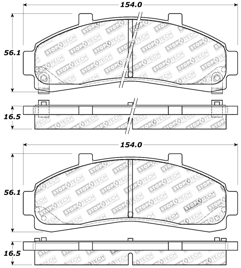 Mazda B2500 Brake Pads - Front - Stoptech - Sport - `98-`01