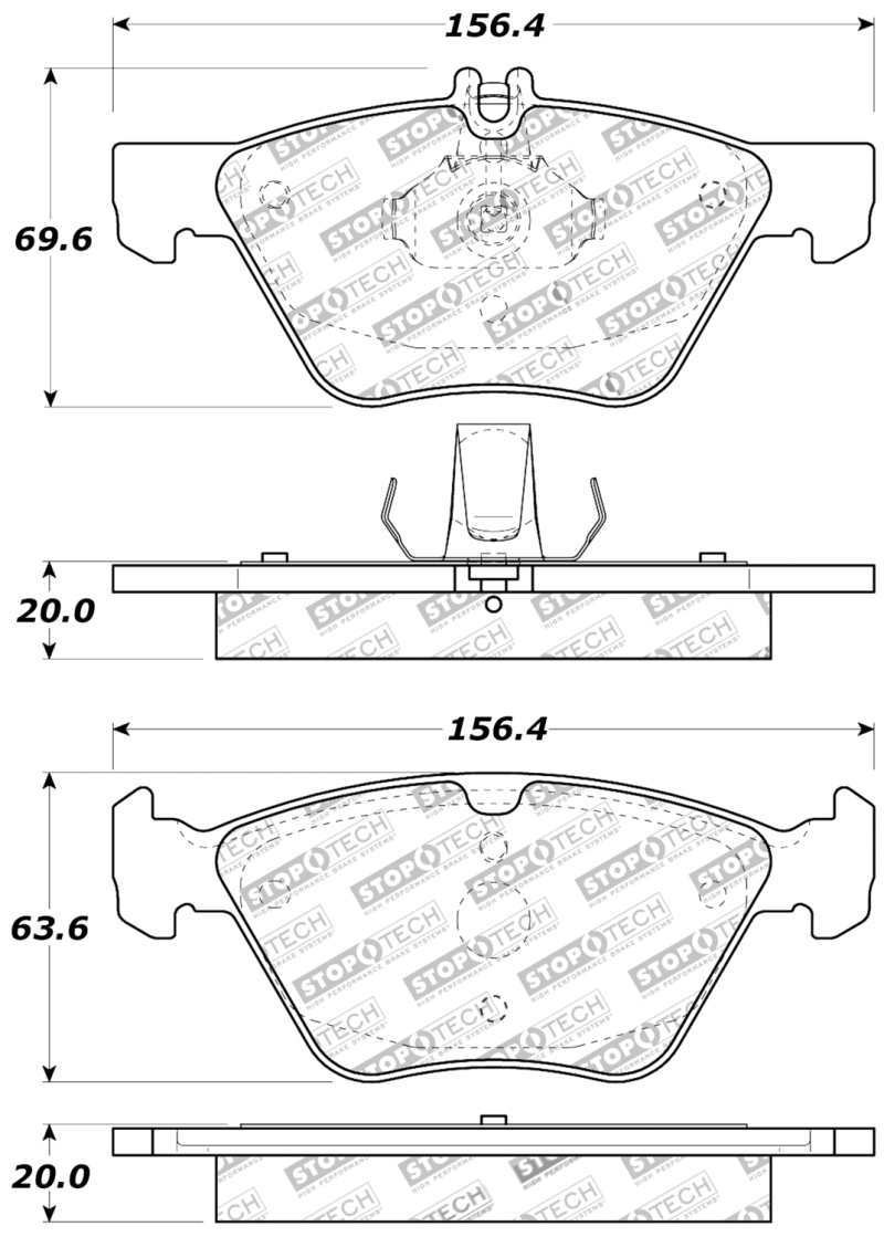Mercedes-Benz CLK320 Brake Pads - Stoptech - Sport - `98-`03
