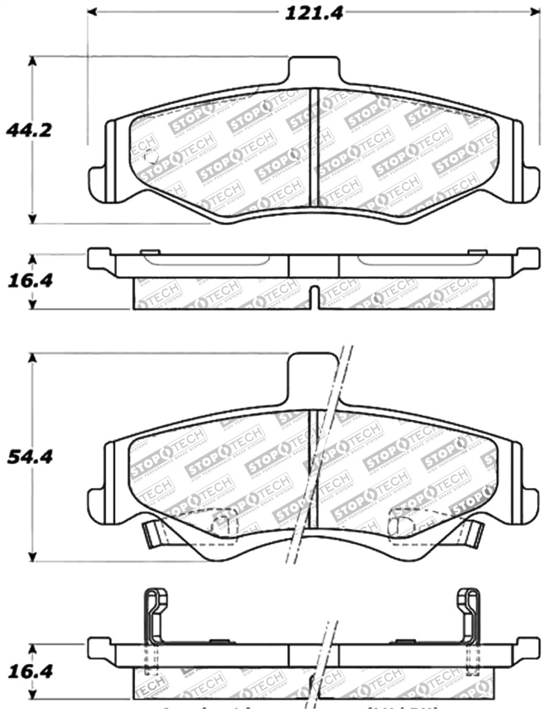 Chevrolet Camaro Brake Pads - Stoptech - Sport - `98-`02
