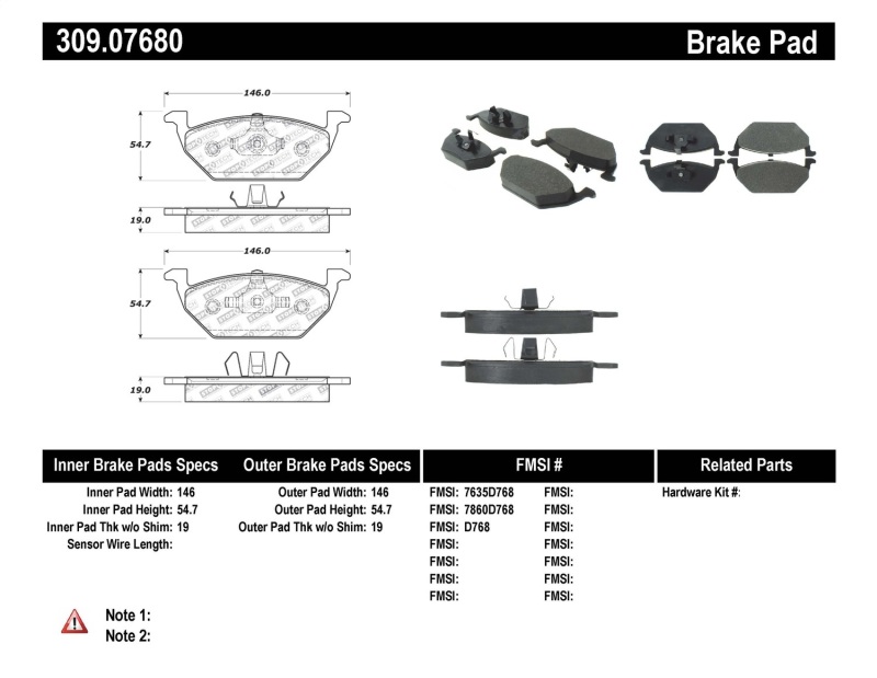 Volkswagen CrossFox Brake Pads - Stoptech - Sport - `06-`17