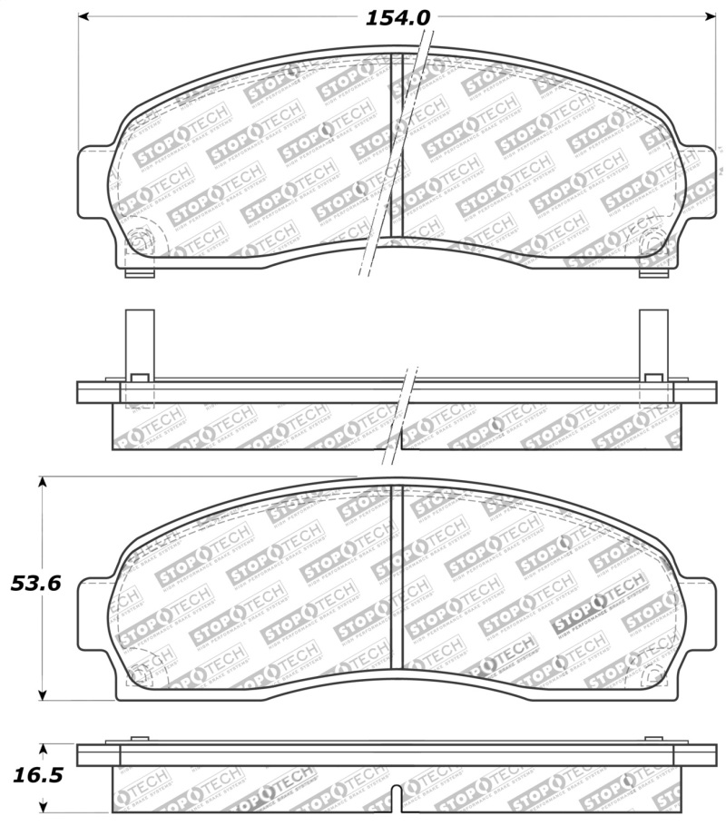 Pontiac Torrent Brake Pads - Rear - Stoptech - Sport - 2006