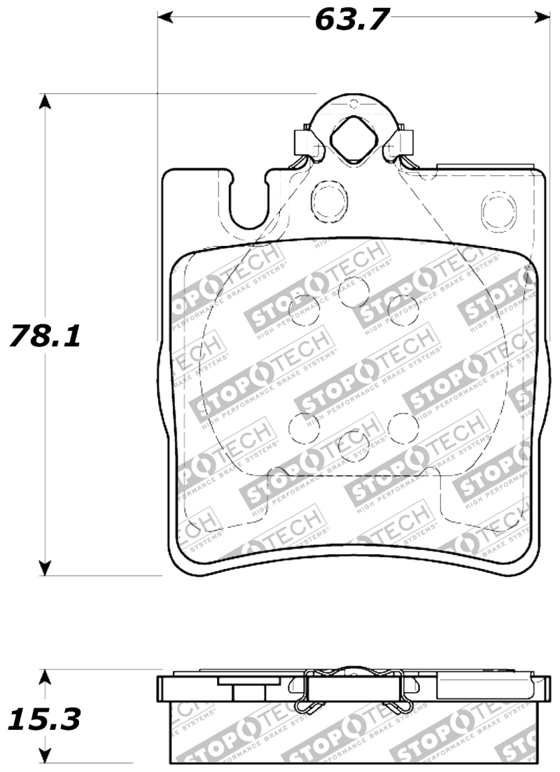 Mercedes-Benz SLK300 Brake Pads - Stoptech - Sport - `09-`11